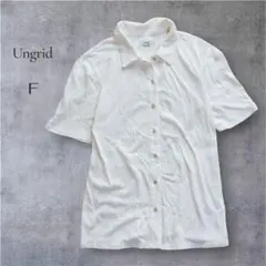 【アングリッド 】Ungrid ホワイト 襟シャツ リネン TシャツFサイズのサムネイル
