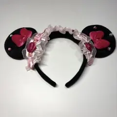 ディズニー　カチューシャ　ミニー　薔薇
