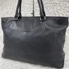 Daniel&Bob トートバッグ　オールレザー　ブラック　シボ革