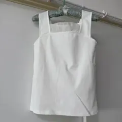 【訳あり品の為お買得】ホワイト シアードッキング　タンクトップ