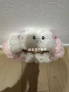ふわふわ耳あて・イヤーマフ ホワイトとピンク1