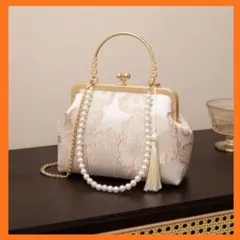 みかん様　パーティバッグ パーティ　結婚式　 がま口 ゴールド 3way