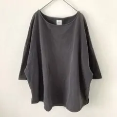 スピックアンドスパン スウェット生地　Tシャツ 綿100% サイズF　チャコールのサムネイル