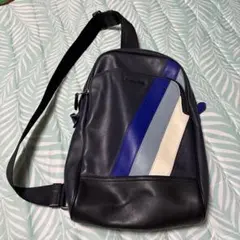 COACH ボディバッグ レザー ネイビー