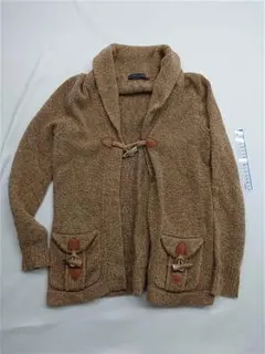 ■ラルフローレン ベージュ ニット カーディガン ショールカラー L