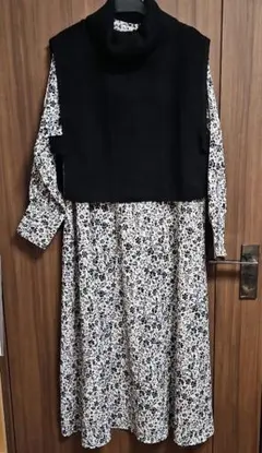 ベスト付きワンピース