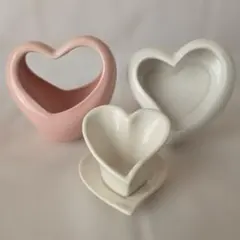 新品　未使用　ハート形　花器セット　パラ売り不可