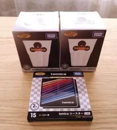 トミカくじ 第２弾　タンブラー＆コースター　３点セット
