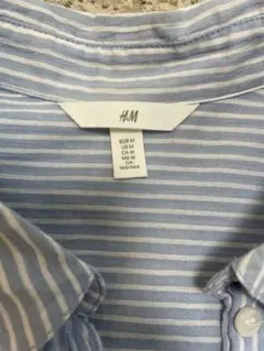 【H&M】ブルーストライプ オーバーサイズシャツ M