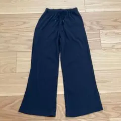 GIRLSリブプルオンワイドパンツ　ブラック　１４０サイズ　長ズボン