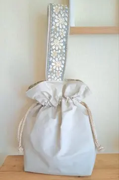 インド刺繍リボンバッグ