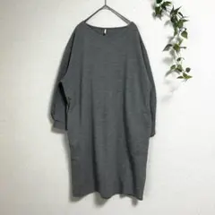 アメリカンホリック Vネック スウェットワンピース F チャコールグレー 訳あり