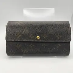 ルイヴィトン　長財布　財布　モノグラム　ポルトフォイユクレディ　ブラウン