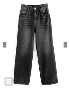 【新品】GRL ストレート デニムパンツ L ブラック cu468のサムネイル