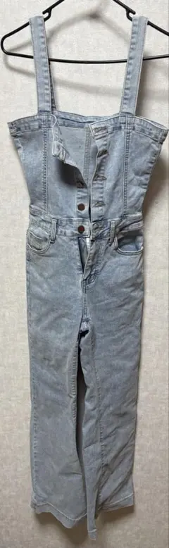 SPRAY PREMIUM デニムサロペット　ライトブルー