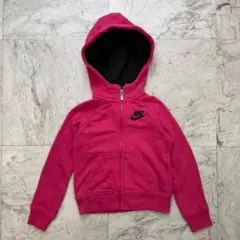 2*a様 激安　ナイキ　パーカー　キッズ　95　ピンク　ブラック　スウェット　刺