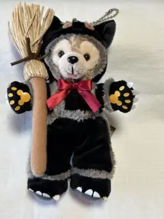 ㊵☆新品・未使用☆ダッフィー ぬいぐるみバッチ　ハロウィン　黒猫　復刻版　①