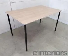 美品■インテリアズ■アルミ×木目/エルム■TEE■ダイニングテーブル■デスク