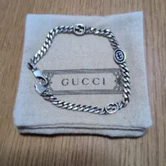 GUCCI シルバーチェーンブレスレット 保存袋付き - メルカリ