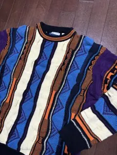 ZARA ザラ 立体編み クージー風 3Dニット マルチカラー セーター XL