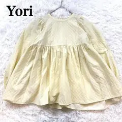 美品✨yori ブラウス キルト柄パフスリーブ アイボリー オーバーサイズのサムネイル