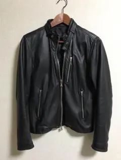 SHIPS JET BLUE レザー ライダース〈羊皮〉