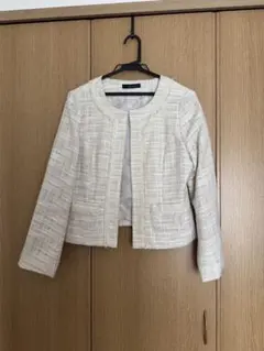 ツイードジャケット 白