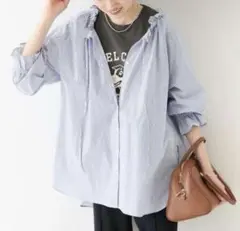 SLOBE IENA タイプライターフリルカラーブラウスのサムネイル