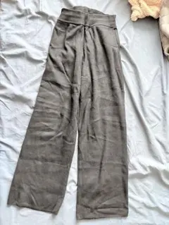 UNIQLO リブニットパンツ ブラック M