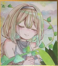 オリジナル 手描きイラスト アナログ 色紙