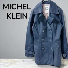 【ミッシェルクラン】トレンチコート　ショートトレンチ　コットン　ブラック　M