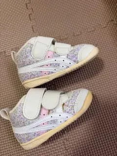 ASICS ベビーシューズ フラワーパターン 11.5 cm