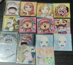 ワンピース スクエアステッカー ルフィ ナミ ウソップ チョッパー ジンベエ あ