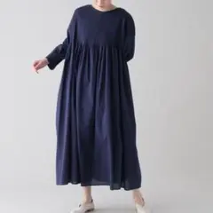 【週末限定値下】natural by clipコットンボイルピンタックワンピース