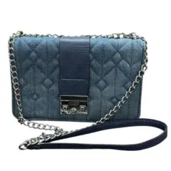 GUESS DENIM shoulder bag chain quilting