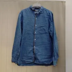 BEAMS　デニム長袖シャツ ボタンアップ