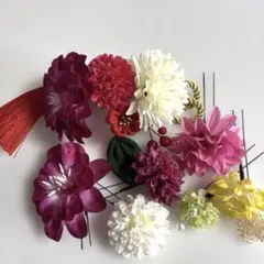 和装 髪飾り 7点セット 成人式 卒業式 七五三 振袖 袴 タッセル付