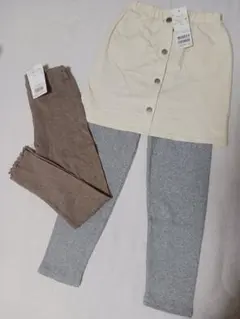 新品 プティマインハートポケットスカッツ&ブランシェス裾メロウレギンス 130