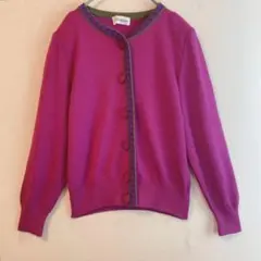 【イヴサンローラン】（M）希少 ヴィンテージ レトロカーディガン ハートボタン