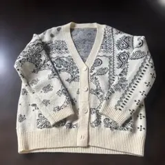 ニットカーディガン ペイズリー shein