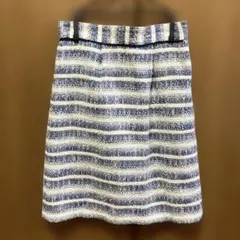 Fabulous ファビュラス ツイード調 ボーダー柄 膝丈タイトスカートのサムネイル