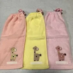 Poco様専用② おりこうエプロン タオル二重キリンワッペン3枚