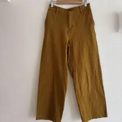 値下げしました マスタード色 ワイドパンツ