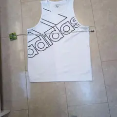 adidas ホワイト タンクトップ L