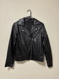 黒レザーライダースジャケット M