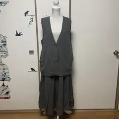 SM2 綿麻ベスト・袴パンツセットアップ