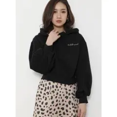 【未使用品】rienda スウェット　パーカー ブラック　フリーサイズのサムネイル