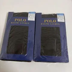 ポロラルフローレン レディースタイツ L〜LL ブラック 新品 2足組×2個 黒