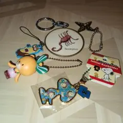 美品　スヌーピー ロロ ミニオン 手裏剣 さそり座 キーホルダーセット