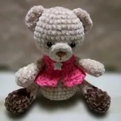 クマあみぐるみくま ベージュ
